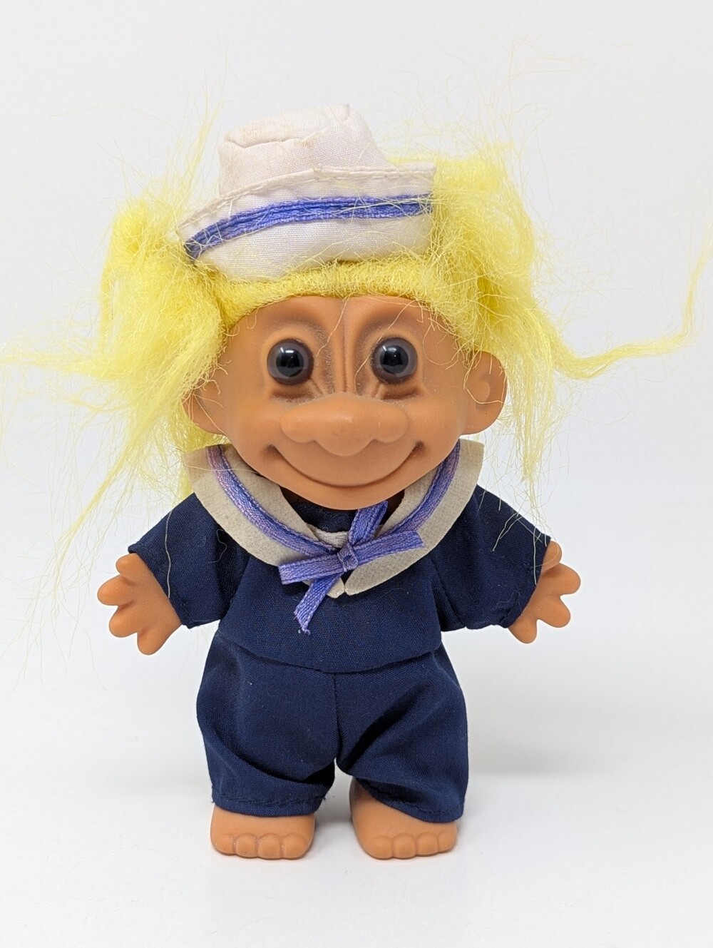 Russ Trolls 5" Navy Sailor Yellow Hair Y2K Vintage 90s